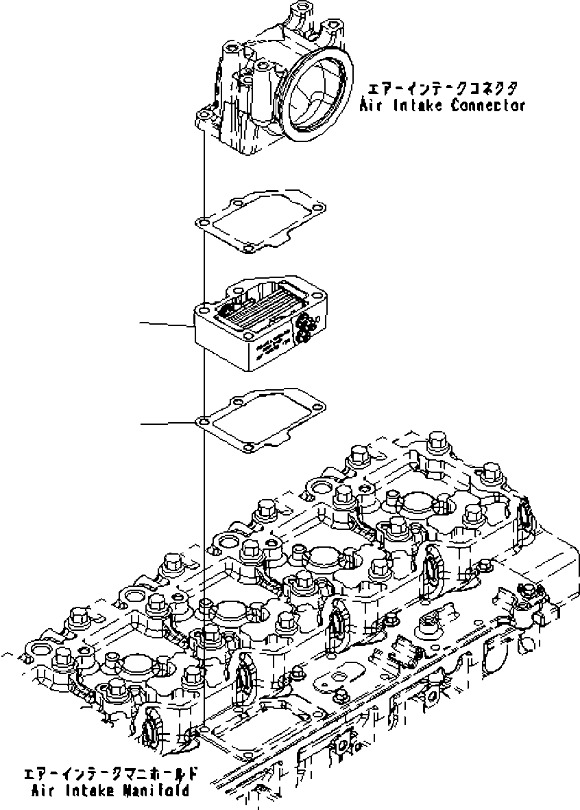 Komatsu parts book diagram for SAA6D114E-3D S/N 26852735-UP: AIR INTAKE HEATER