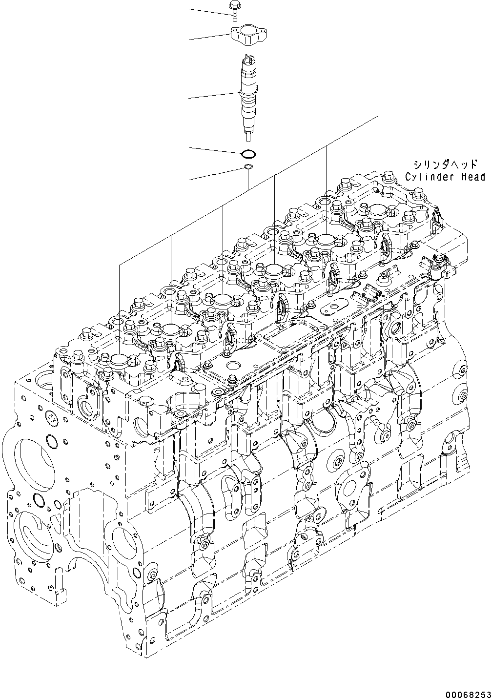 Komatsu parts book diagram for SAA6D114E-3D S/N 26852735-UP: FUEL INJECTOR