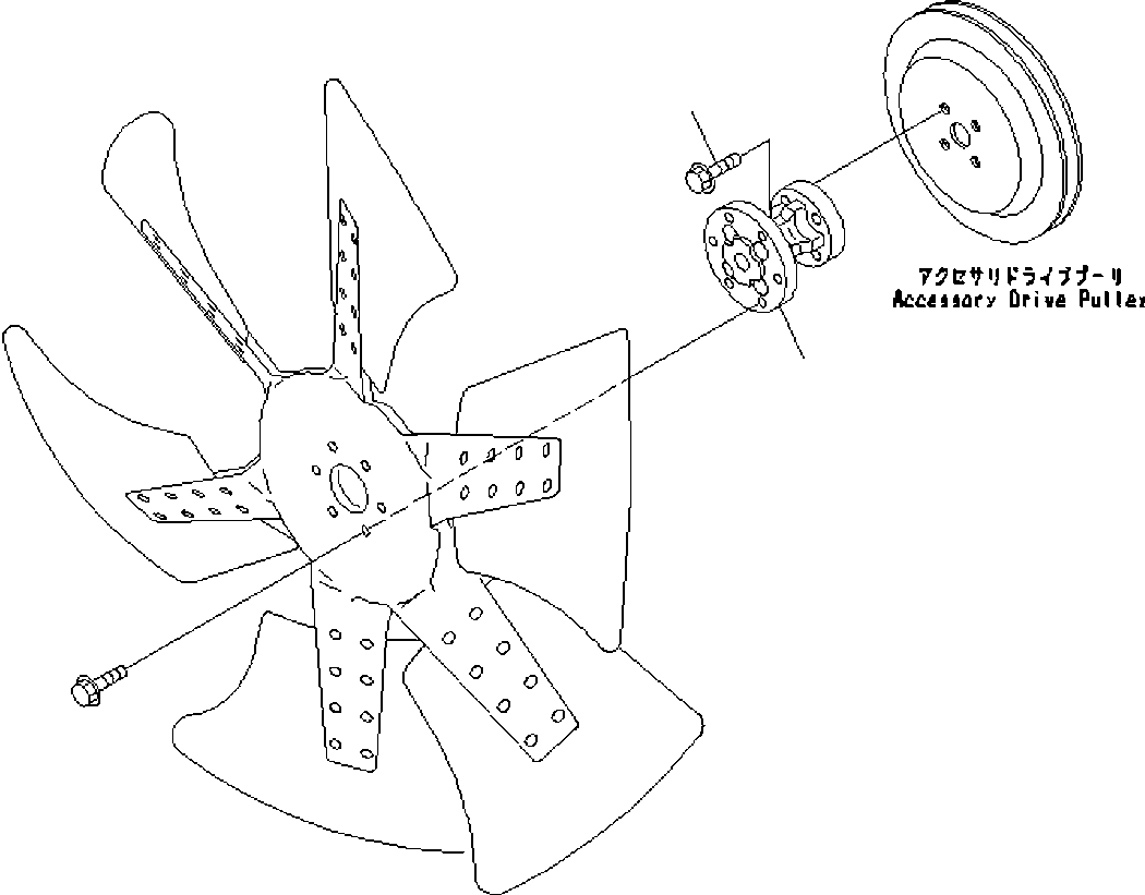 Komatsu parts book diagram for SAA6D114E-3D S/N 26852735-UP: COOLING FAN