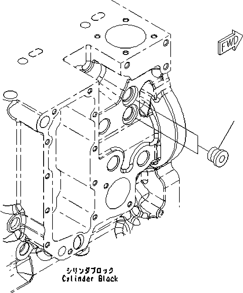 Komatsu parts book diagram for SAA6D114E-3D S/N 26852735-UP: PLUG, TORQUE CONVERTER COOLING