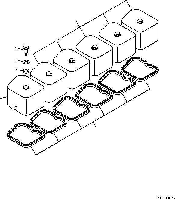 Engines Komatsu / SAA6D102E-2 S/N 30380718-UP(SAA6DW2B) / HEAD COVER(030030 : A111P-01A3)