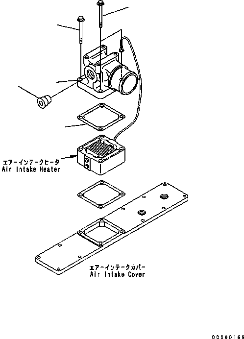 Engines Komatsu / SAA6D102E-2 S/N 30380718-UP(SAA6DW2B) / AIR CONNECTOR(030040 : A131P-01A8)