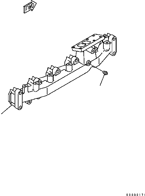 Engines Komatsu / SAA6D102E-2 S/N 30380718-UP(SAA6DW2B) / EXHAUST MANIFOLD(030090 : A151V-01A2)