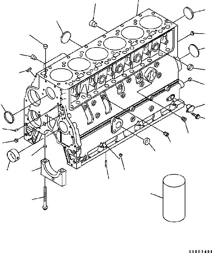 Engines Komatsu / SAA6D102E-2 S/N 30380718-UP(SAA6DW2B) / CYLINDER BLOCK(030170 : A2019-01A2)