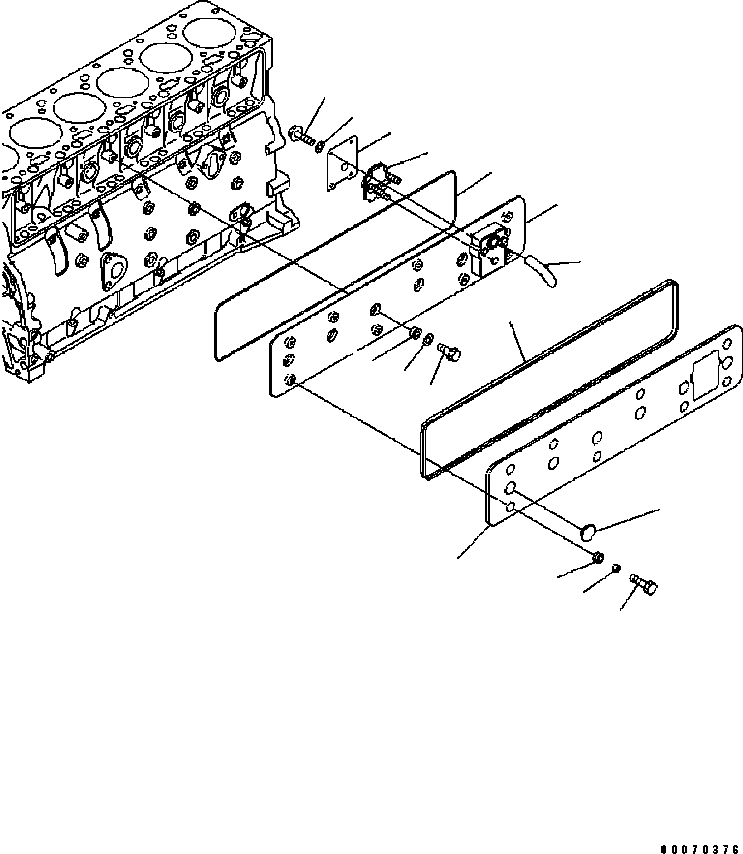 Engines Komatsu / SAA6D102E-2 S/N 30380718-UP(SAA6DW2B) / CAMFOLLOWER COVER(030200 : A206P-01A7)