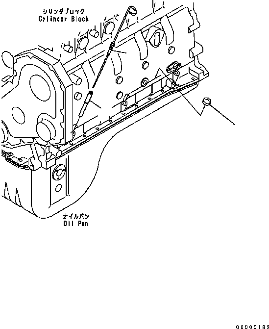 Engines Komatsu / SAA6D102E-2 S/N 30380718-UP(SAA6DW2B) / OIL LEVEL GAUGE(030270 : A219P-01A6)