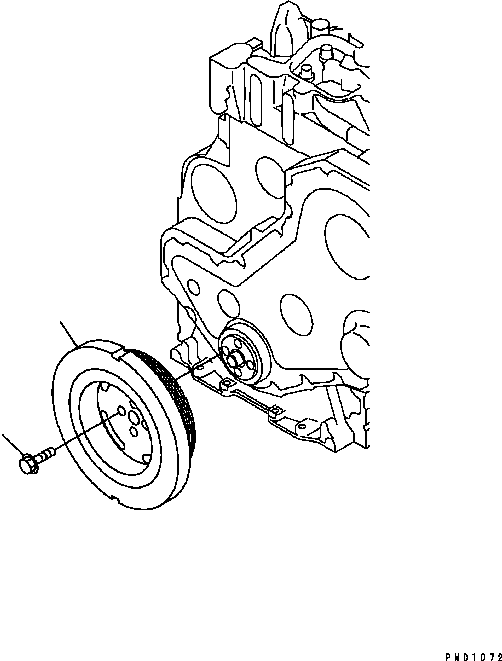 Engines Komatsu / SAA6D102E-2 S/N 30380718-UP(SAA6DW2B) / DAMPER(030310 : A223P-01A0)