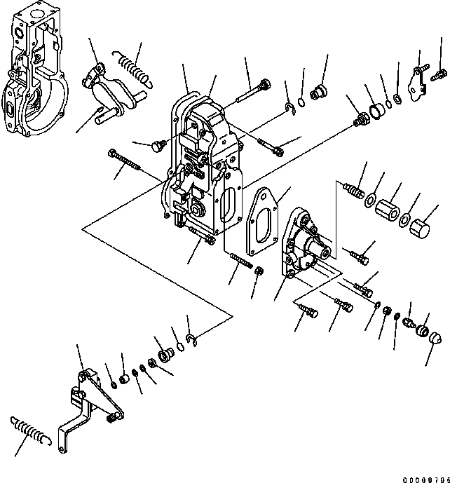 Engines Komatsu / SAA6D102E-2 S/N 30380718-UP(SAA6DW2B) / FUEL INJECTION PUMP (GOVERNOR) (3/3) (INNER PARTS)(030470 : A401P-06H6)