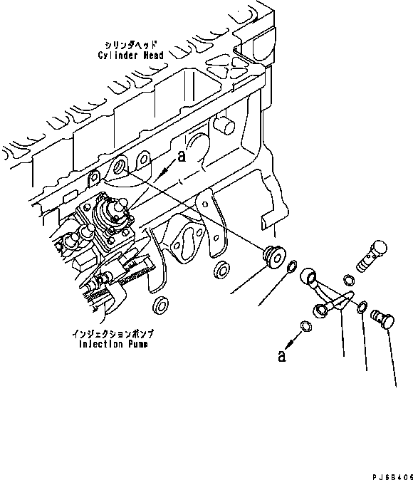 Engines Komatsu / SAA6D102E-2 S/N 30380718-UP(SAA6DW2B) / BOOST TUBE(030490 : A401R-01B2)