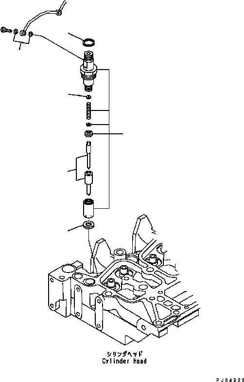 Engines Komatsu / SAA6D102E-2 S/N 30380718-UP(SAA6DW2B) / INJECTION NOZZLE(030560 : A4219-01A6)
