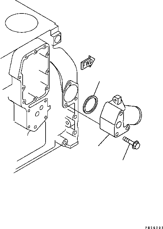Engines Komatsu / SAA6D102E-2 S/N 30380718-UP(SAA6DW2B) / WATER CONNECTOR(030590 : A501R-01A0)