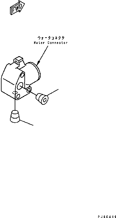 Engines Komatsu / SAA6D102E-2 S/N 30380718-UP(SAA6DW2B) / WATER CONNECTOR PLUG(030600 : A501S-01A0)