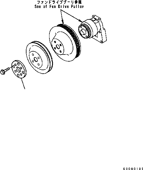 Engines Komatsu / SAA6D102E-2 S/N 30380718-UP(SAA6DW2B) / FAN PILOT SPACER(030640 : A504P-01A3)