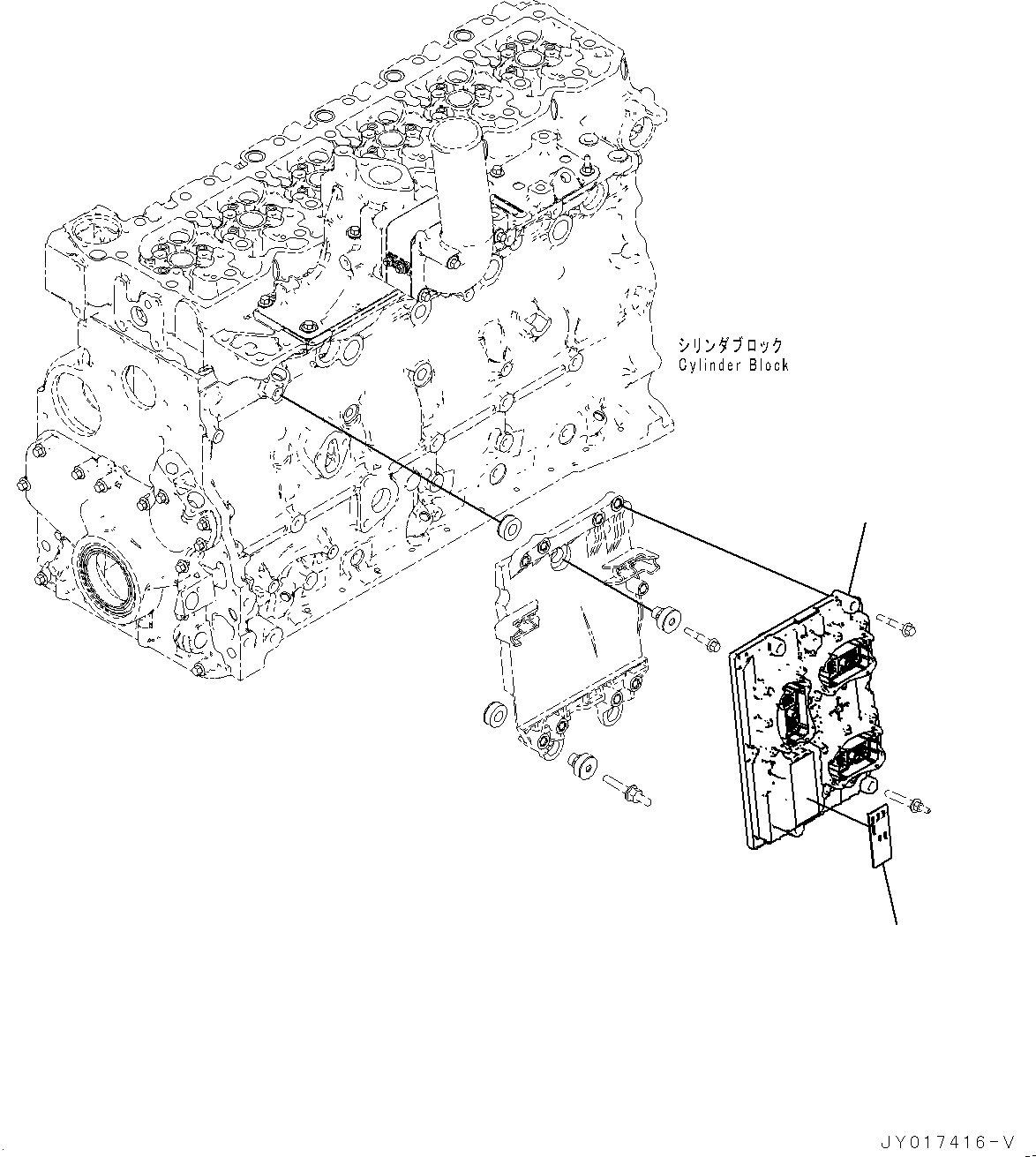 Engines Komatsu / SAA6D107E-2A S/N 22008976-UP (For PC240LC-10/PC240NLC-10)(SAA6E2AU) / Engine Controller(G001001 : A4719-001001)