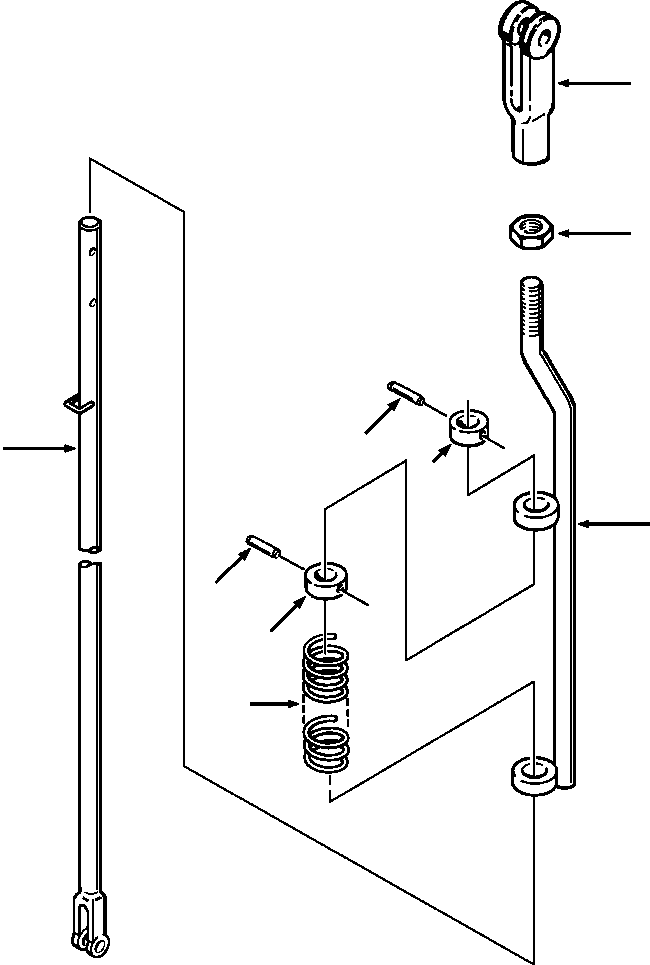 Crawler Bulldozers DRESSTA / TD-25G S/N U002001-Up/P070001-P072000(TD25G) / BRAKE PULL ROD(04-006 : 04-006)