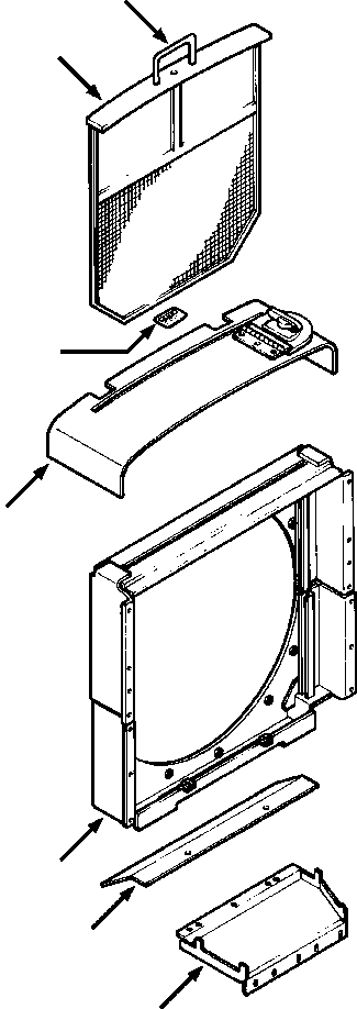 Crawler Bulldozers DRESSTA / TD-25G S/N U002001-Up/P070001-P072000(TD25G) / RADIATOR DEBRIS SCREEN - LANDFILL MACHINES(06-042 : 06-042)