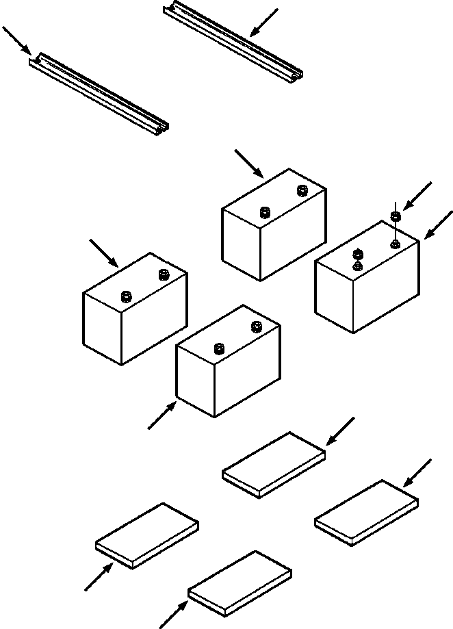 Crawler Bulldozers DRESSTA / TD-25G S/N U002001-Up/P070001-P072000(TD25G) / WARM START BATTERIES - STANDARD MACHINES(08-022 : 08-022)