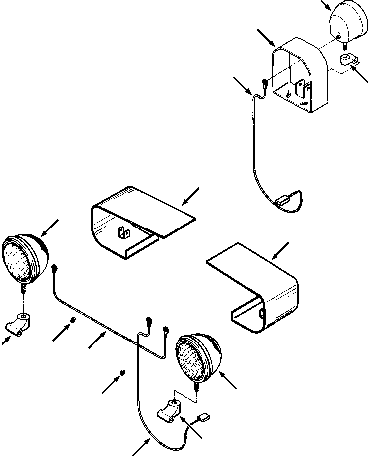 Crawler Bulldozers DRESSTA / TD-25G S/N U002001-Up/P070001-P072000(TD25G) / OPEN ROPS LIGHTING WITHOUT SWEEPS - STANDARD MACHINES(08-034 : 08-034)