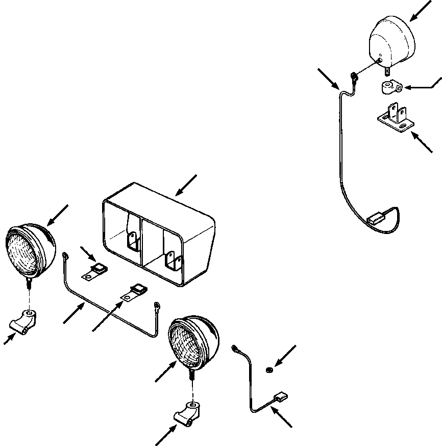 Crawler Bulldozers DRESSTA / TD-25G S/N U002001-Up/P070001-P072000(TD25G) / OPEN ROPS LIGHTING WITH SWEEPS - STANDARD MACHINES(08-036 : 08-036)