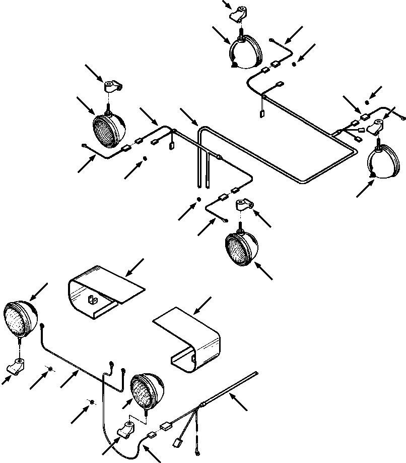Crawler Bulldozers DRESSTA / TD-25G S/N U002001-Up/P070001-P072000(TD25G) / CAB LIGHTING - STANDARD MACHINES(08-038 : 08-038)