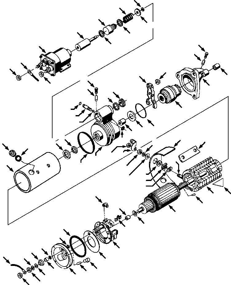 Crawler Bulldozers DRESSTA / TD-25G S/N U002001-Up/P070001-P072000(TD25G) / CRANKING MOTOR DELCO REMY #10478888(08-054 : 08-054)