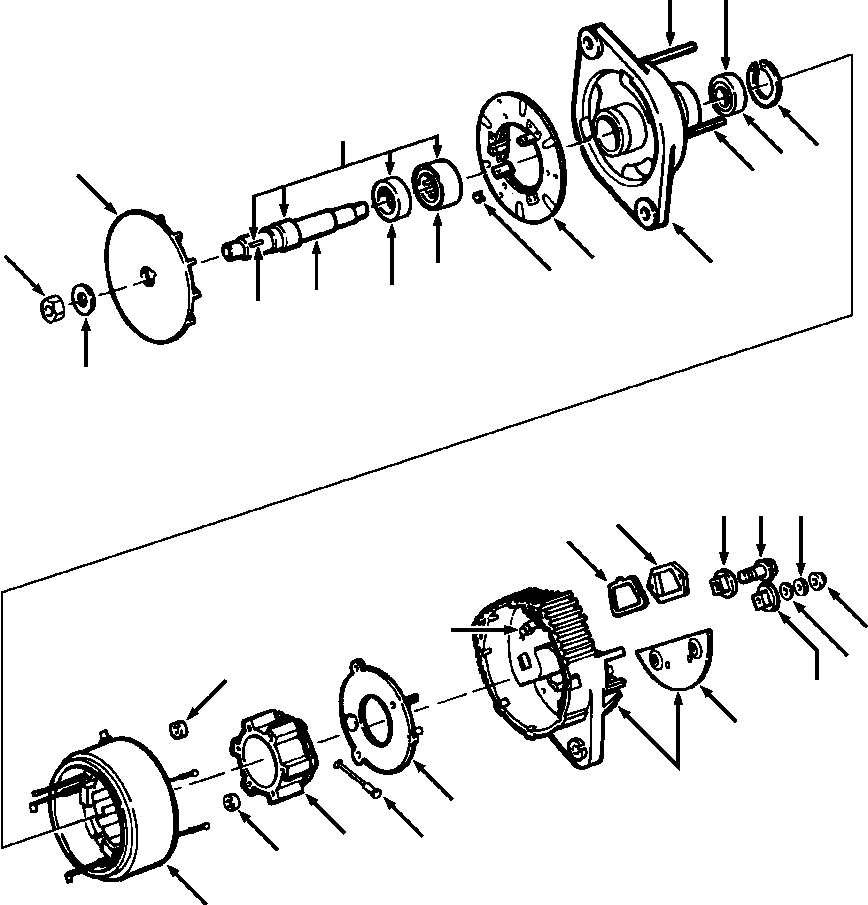 Crawler Bulldozers DRESSTA / TD-25G S/N U002001-Up/P070001-P072000(TD25G) / ALTERNATOR - NIEHOFF U002001 AND UP AND P071549 AND DOWN - STANDARD MACHINES(08-066 : 08-066)
