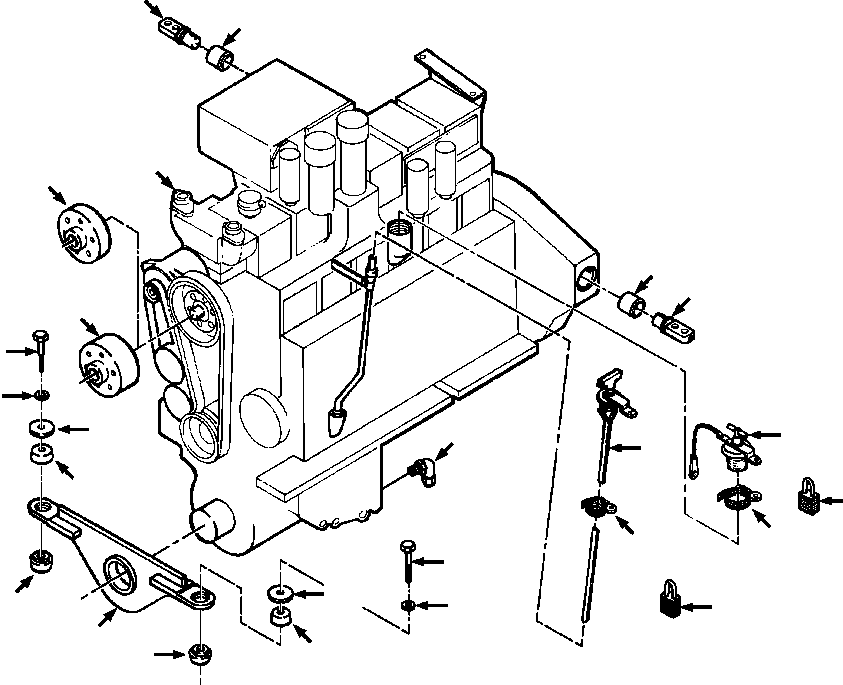 Crawler Bulldozers DRESSTA / TD-25G S/N U002001-Up/P070001-P072000(TD25G) / ENGINE AND MOUNTING - STANDARD MACHINES(12-002 : 12-002)