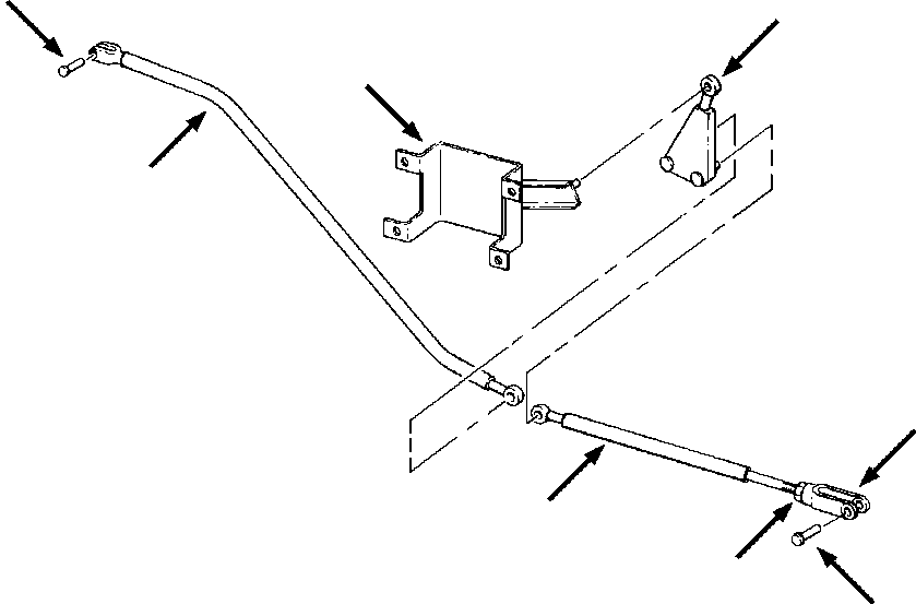 Crawler Bulldozers DRESSTA / TD-25G S/N U002001-Up/P070001-P072000(TD25G) / TWO PIECE THROTTLE ROD(12-032 : 12-032)