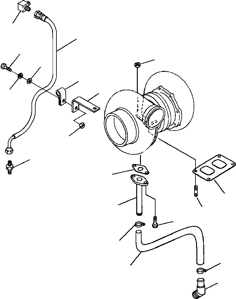 Crawler Bulldozers DRESSTA / TD-25G S/N U002001-Up/P070001-P072000(TD25G) / TURBO PLUMBING AND MOUNTING - STANDARD MACHINES(12-050 : 12-050)