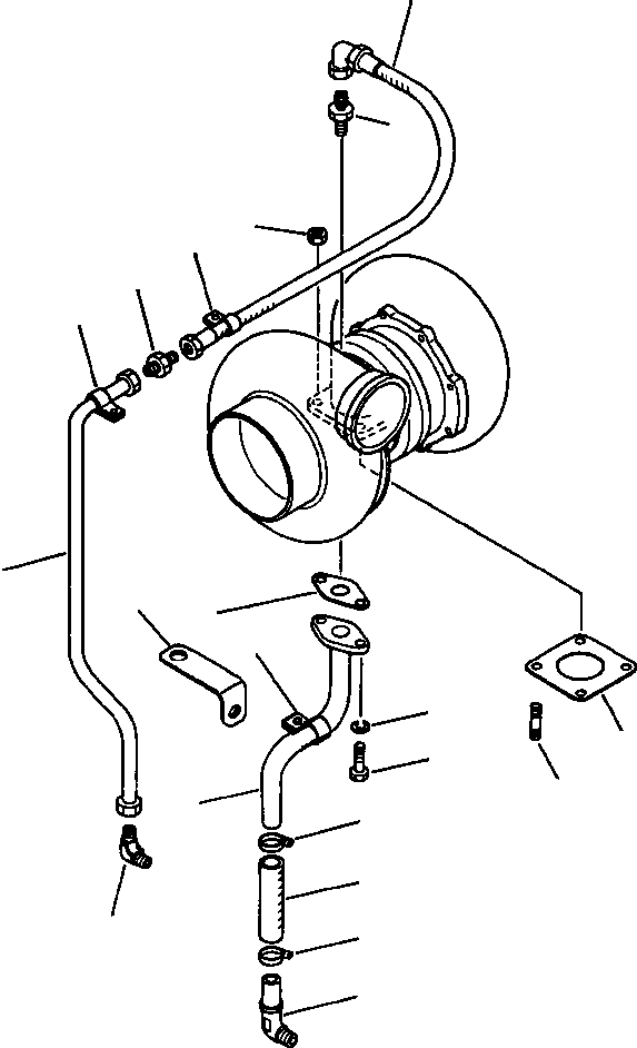 Crawler Bulldozers DRESSTA / TD-25G S/N U002001-Up/P070001-P072000(TD25G) / TURBO PLUMBING AND MOUNTING - LANDFILL MACHINES(12-052 : 12-052)