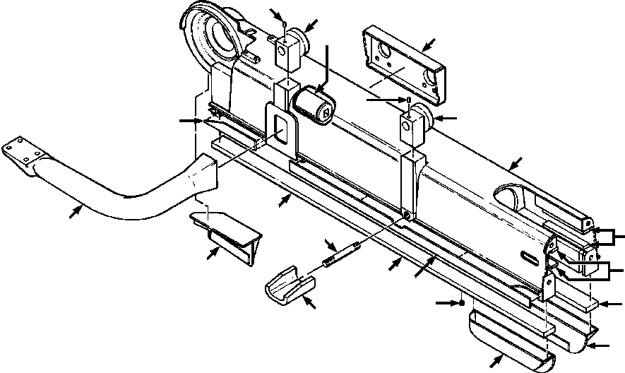 Crawler Bulldozers DRESSTA / TD-25G S/N U002001-Up/P070001-P072000(TD25G) / LEFT TRACK FRAME(14-006 : 14-006)