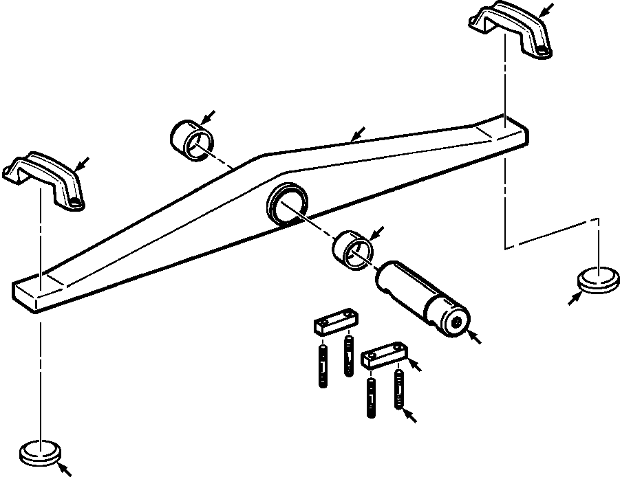 Crawler Bulldozers DRESSTA / TD-25G S/N U002001-Up/P070001-P072000(TD25G) / TRACK FRAME EQUALIZER BAR(14-030 : 14-030)