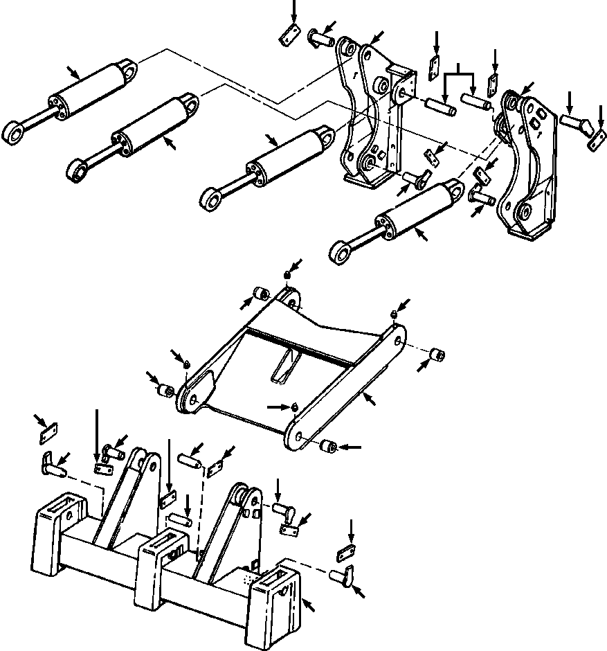 Crawler Bulldozers DRESSTA / TD-25G S/N U002001-Up/P070001-P072000(TD25G) / MULTI-SHANK RIPPER WITH PITCH(17-052 : 17-052)