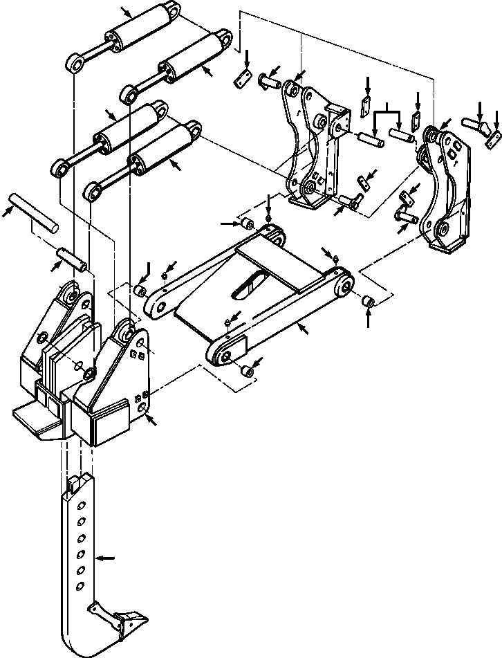 Crawler Bulldozers DRESSTA / TD-25G S/N U002001-Up/P070001-P072000(TD25G) / SINGLE SHANK RIPPER WITH PITCH(17-054 : 17-054)