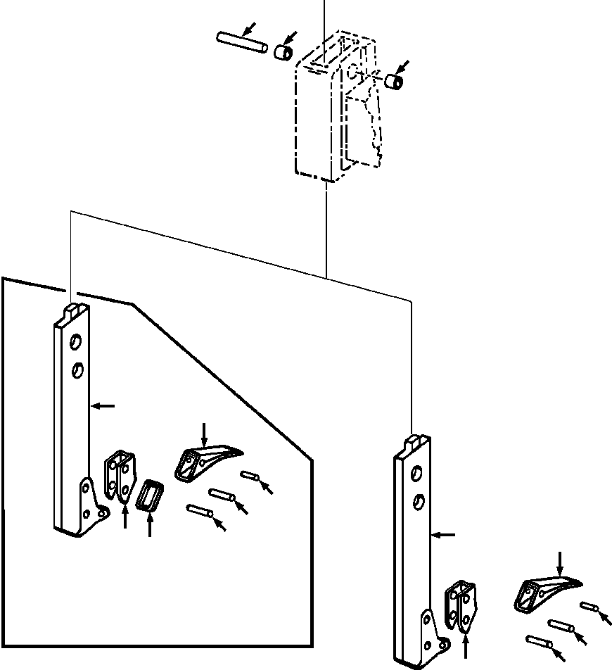 Crawler Bulldozers DRESSTA / TD-25G S/N U002001-Up/P070001-P072000(TD25G) / RIPPER SHANK - H & L WITH LIFTING EYE(17-058 : 17-058)