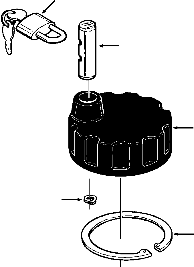 Crawler Bulldozers DRESSTA / TD-25G S/N P072001-P072037(TD25GUG) / LOCKING FILLER CAP(02-014 : 02-014)