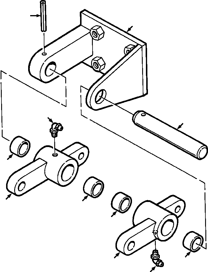 Crawler Bulldozers DRESSTA / TD-25G S/N P072001-P072037(TD25GUG) / MOUNTING LEVER(05-004 : 05-004)
