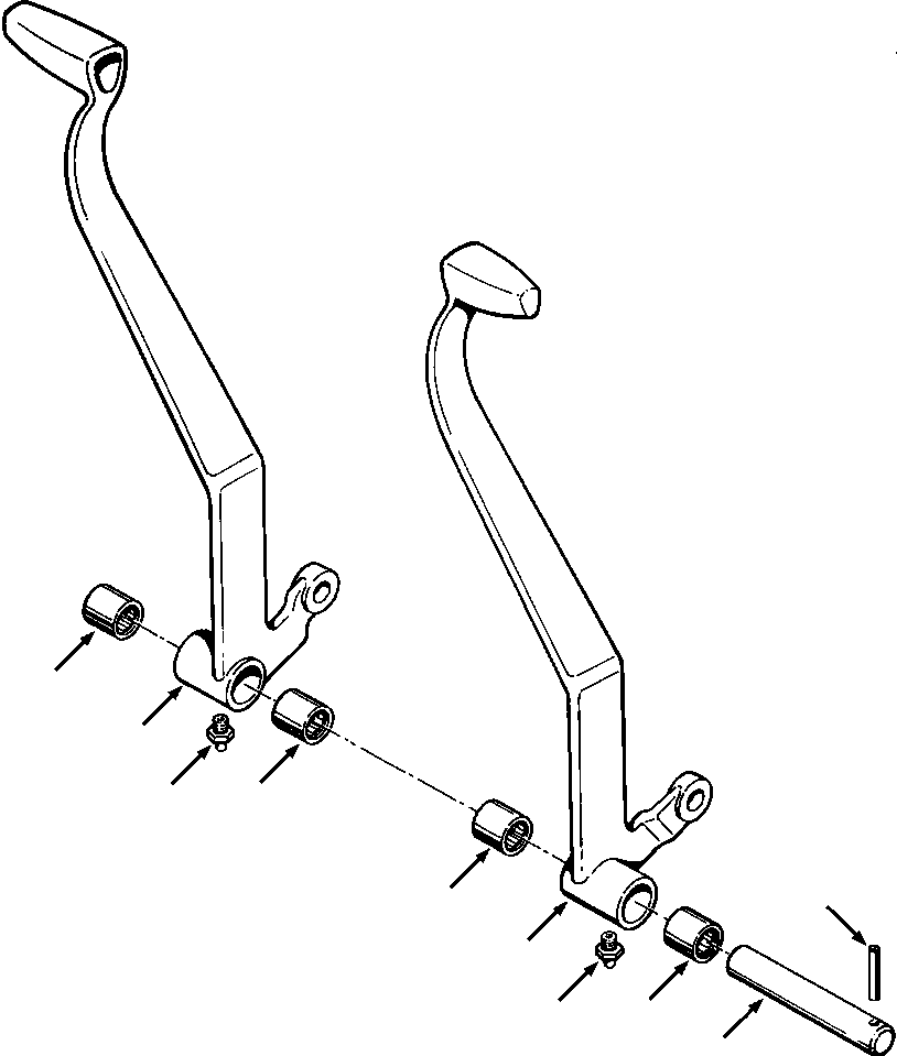 Crawler Bulldozers DRESSTA / TD-25G S/N P072001-P072037(TD25GUG) / STEERING LEVERS(05-006 : 05-006)