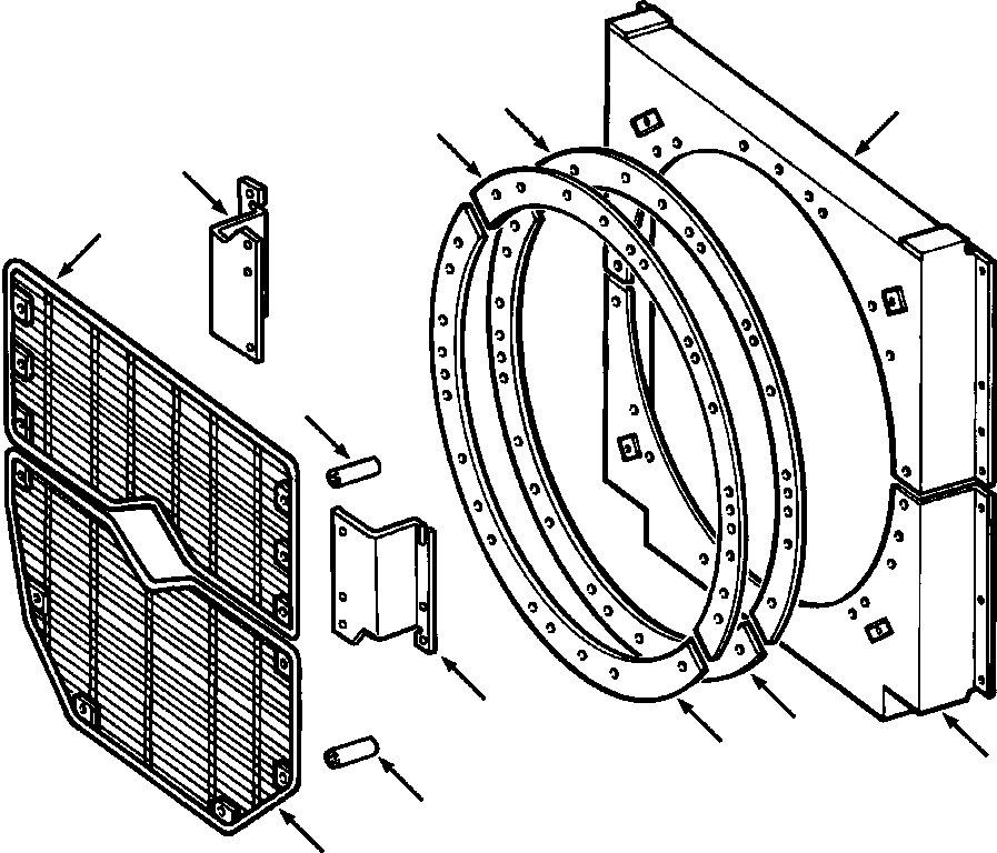 Crawler Bulldozers DRESSTA / TD-25G S/N P072001-P072037(TD25GUG) / FAN SHROUDS AND GUARDS STANDARD APPLICATION(06-020 : 06-020)