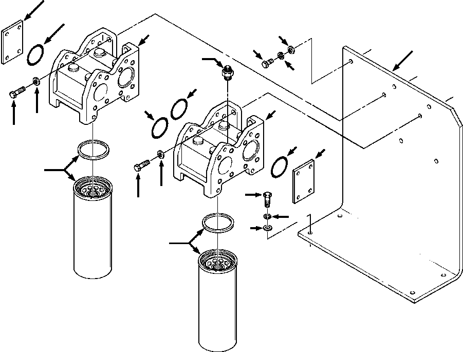 Crawler Bulldozers DRESSTA / TD-25G S/N P072001-P072037(TD25GUG) / DUAL SPIN ON PRESSURE FILTERS(07-022 : 07-022)