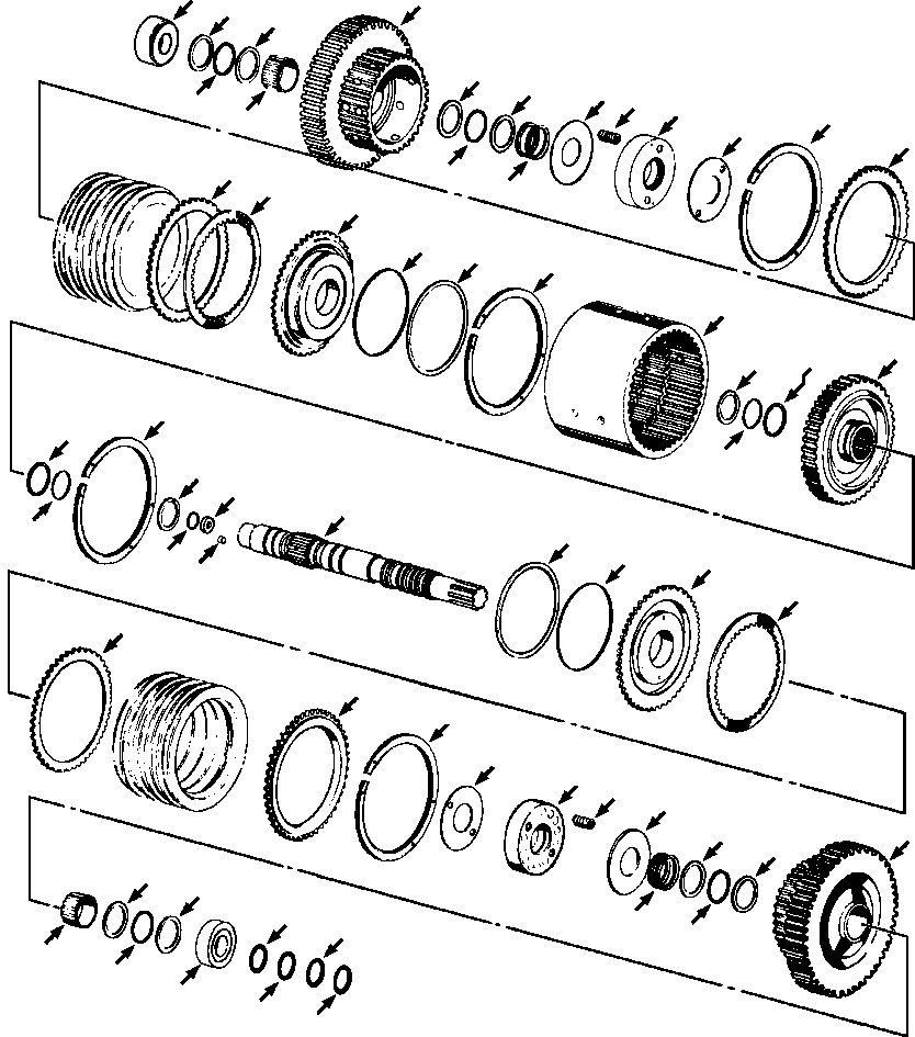 Crawler Bulldozers DRESSTA / TD-25G S/N P072001-P072037(TD25GUG) / TRANSMISSION INPUT SHAFT(07-048 : 07-048)