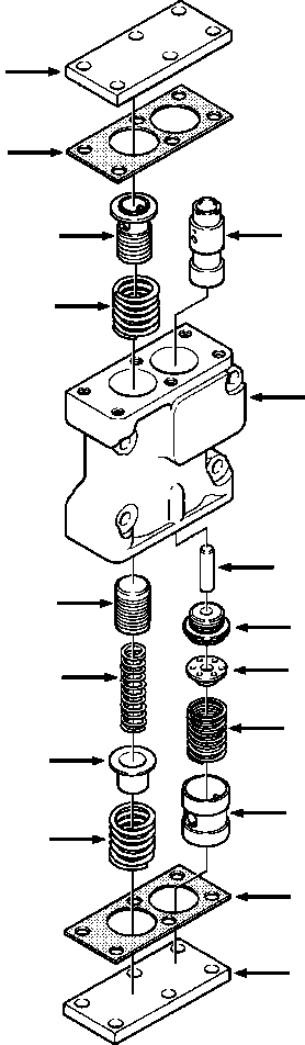 Crawler Bulldozers DRESSTA / TD-25G S/N P072001-P072037(TD25GUG) / TRANSMISSION RATE OF RISE VALVE(07-062 : 07-062)