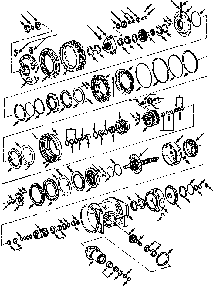 Crawler Bulldozers DRESSTA / TD-25G S/N P072001-P072037(TD25GUG) / STEERING DRIVE HOUSING AND INTERNAL PARTS(07-076 : 07-076)