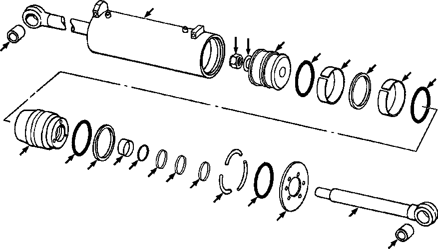 Crawler Bulldozers DRESSTA / TD-25G S/N P072001-P072037(TD25GUG) / BLADE TILT CYLINDER(10-098 : 10-098)