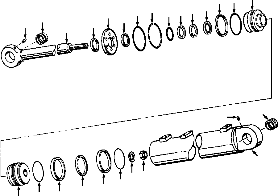 Crawler Bulldozers DRESSTA / TD-25G S/N P072001-P072037(TD25GUG) / RIPPER LIFT CYLINDER(10-100 : 10-100)