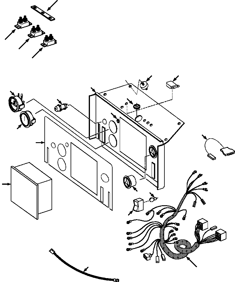 Crawler Bulldozers DRESSTA / TD-25G S/N P072001-P072037(TD25GUG) / INSTRUMENT PANEL - ROPS CANOPY STANDARD APPLICATION(11-004 : 11-004)