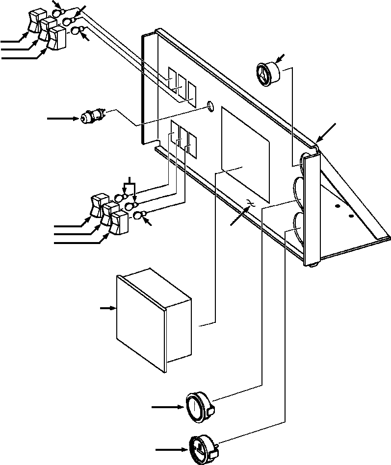 Crawler Bulldozers DRESSTA / TD-25G S/N P072001-P072037(TD25GUG) / GAUGES AND SWITCHES - ROPS CAB STANDARD APPLICATION(11-008 : 11-008)