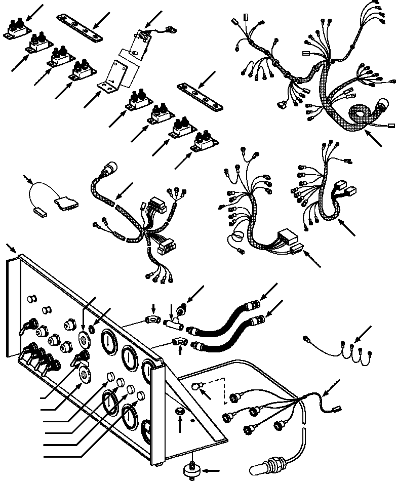 Crawler Bulldozers DRESSTA / TD-25G S/N P072001-P072037(TD25GUG) / INSTRUMENT PANEL - ROPS CAB LANDFILL APPLICATION(11-010 : 11-010)