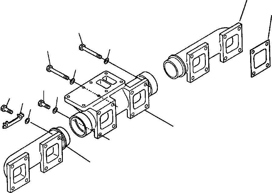 Crawler Bulldozers DRESSTA / TD-25G S/N P072001-P072037(TD25GUG) / EXHAUST MANIFOLD(12-040 : 12-040)