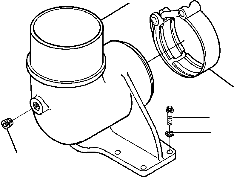 Crawler Bulldozers DRESSTA / TD-25G S/N P072001-P072037(TD25GUG) / EXHAUST CONNECTION(12-050 : 12-050)